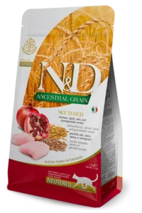 N&D [Natural & Delicious]: Ancestral Grain - Chicken, Spelt, Oats And Pomegranate For Neutered Cats