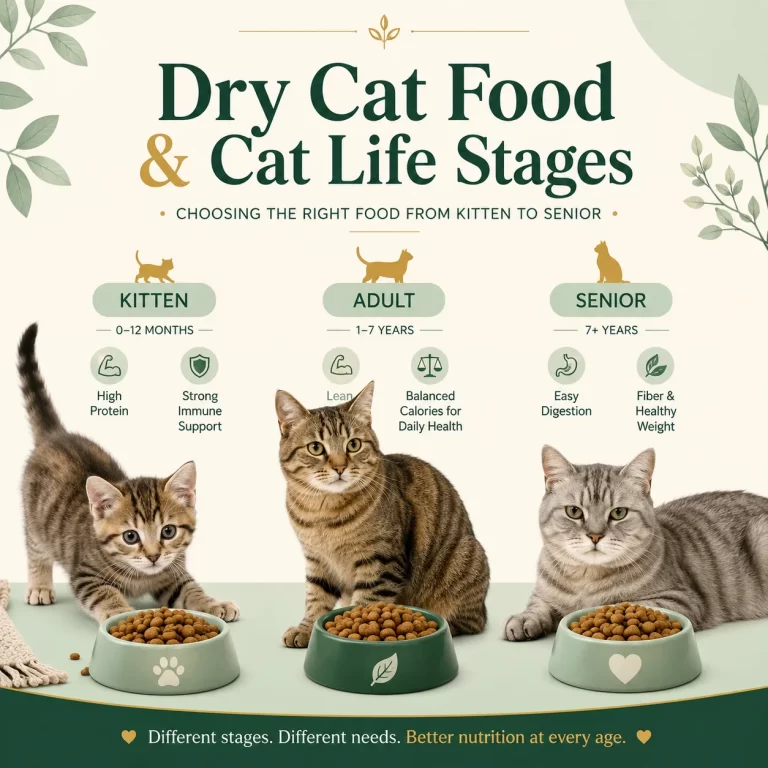 Dry Cat Food and Cat's Life Stages